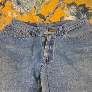 Levi's Blue Denim Jeans with Tan Label
